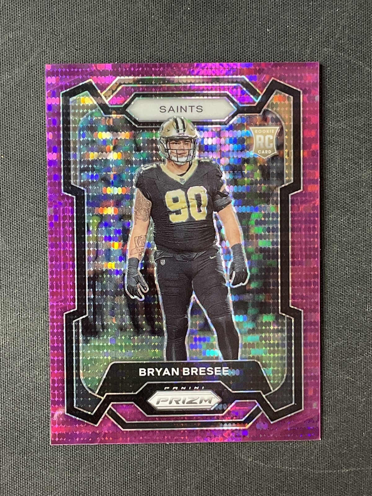 2023 Panini Prizm #372 Bryan Bresee New Orleans Saints Purple Pulsar RC!