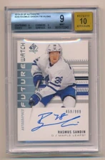 2019-20 SP AUTHENTIC FUTURE WATCH AUTO RASMUS SANDIN #200 459/999 BGS 9 MINT