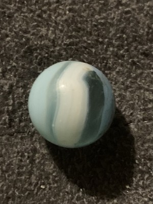 Vintage Vitro Six Color Blue Green White Marble 10/16 