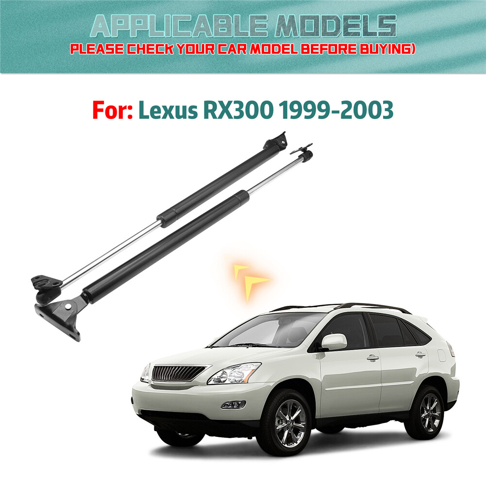 2-Pack Rear Liftgate Gas Struts For 1999-2003 Lexus RX300 - Supports Hatch/Tailgate, 2-Year Warranty