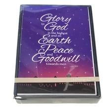 Glory to God - Religious Luxury Boxed Christmas Cards - 20ct
