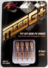 Tomy AFX 22028 HO Pit Kit-OEM PU 8 Pair Pickup Shoes For Long Wheelbase Chassis