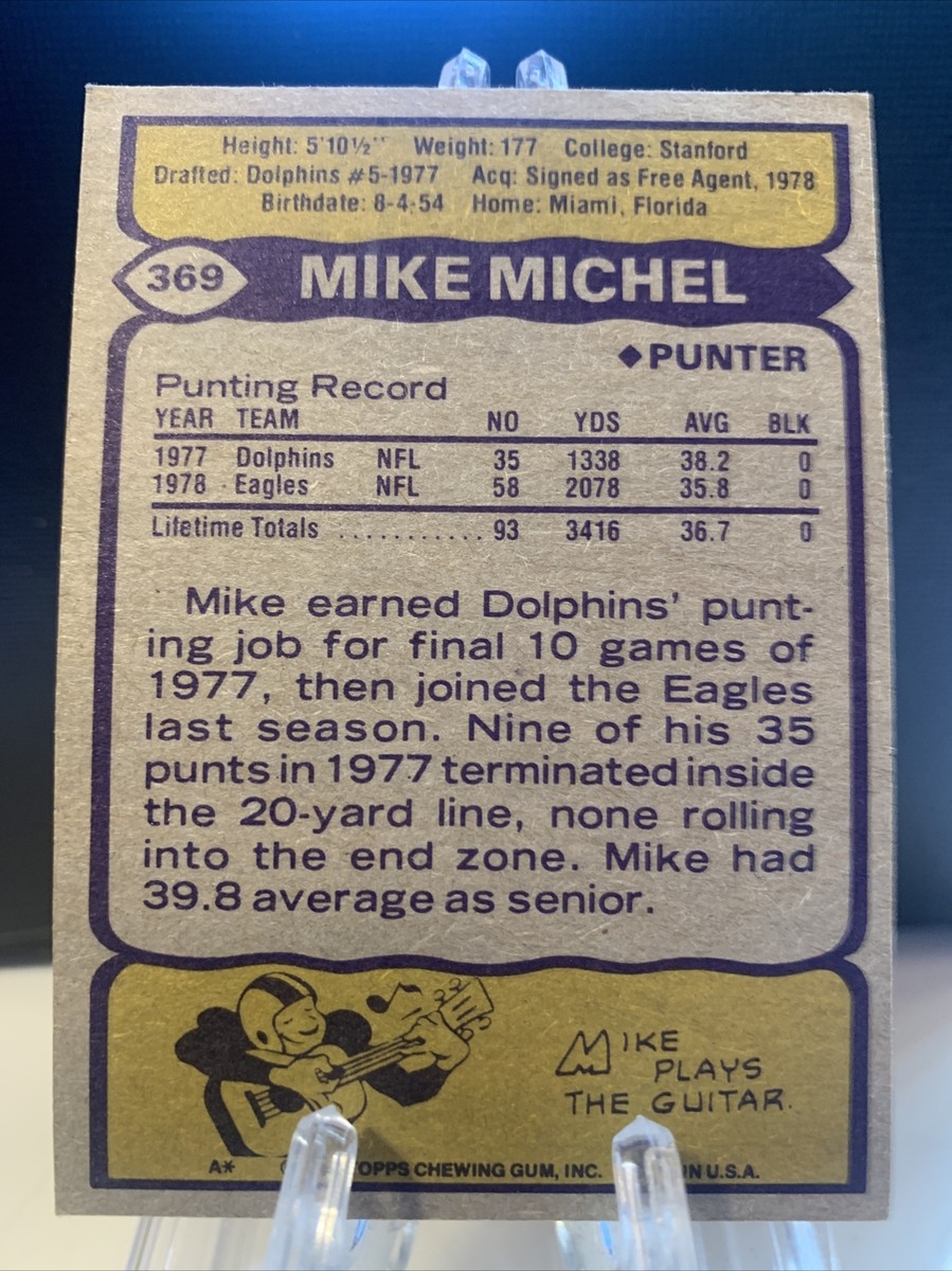 1979 Topps Mike Michel Rookie Philadelphia Eagles #369 | eBay
