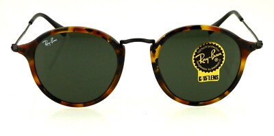 Ray-Ban Round Fleck Brown Havana Black l Green Classic G-15  display picture 2