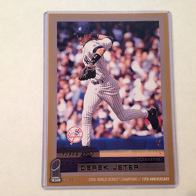 Derek Jeter #15 #/49 Hergestellt 2015 Topps 5X7 2000 Weltmeister 15th Anniv Gold