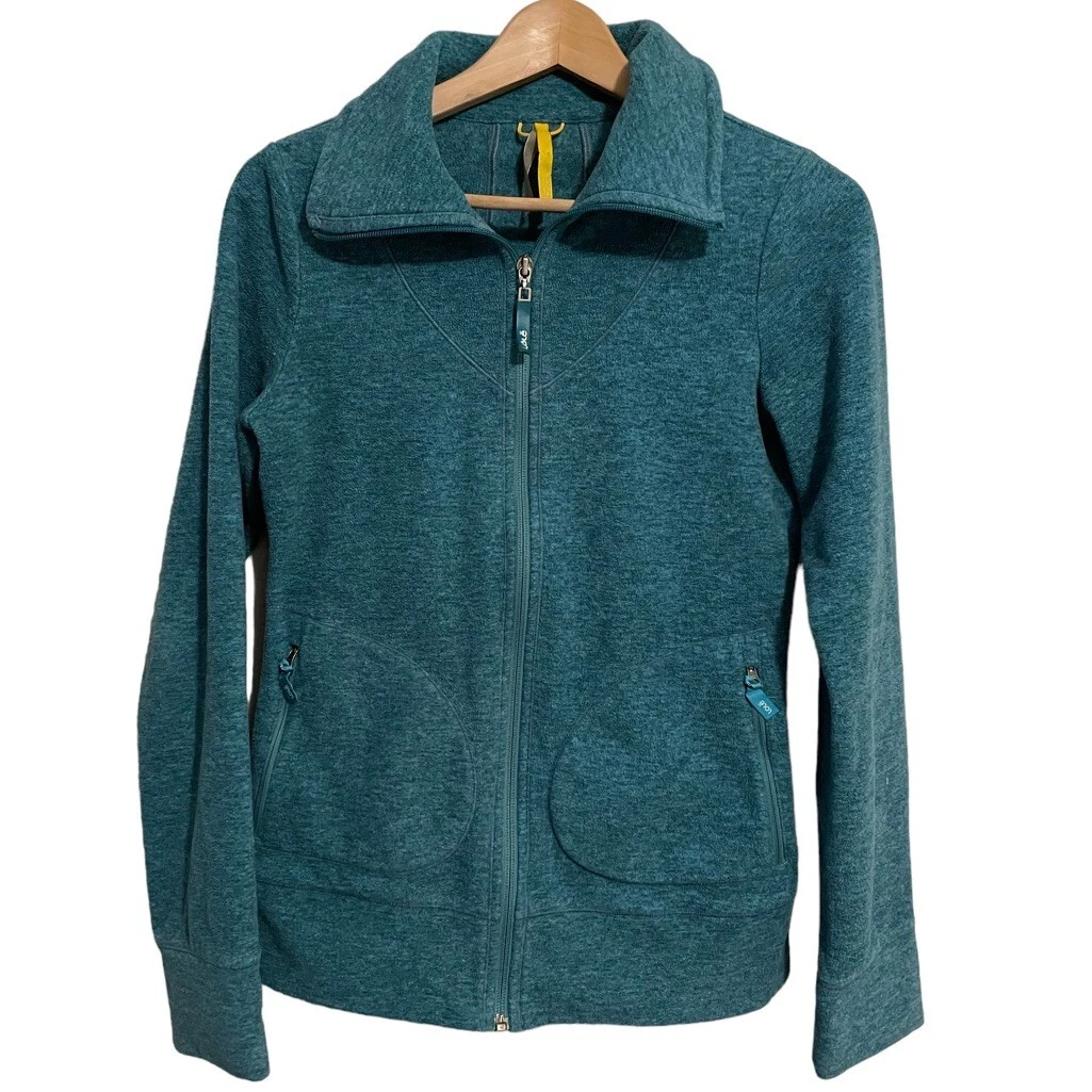 lole long sleeve full zip fleece front pockets jacket