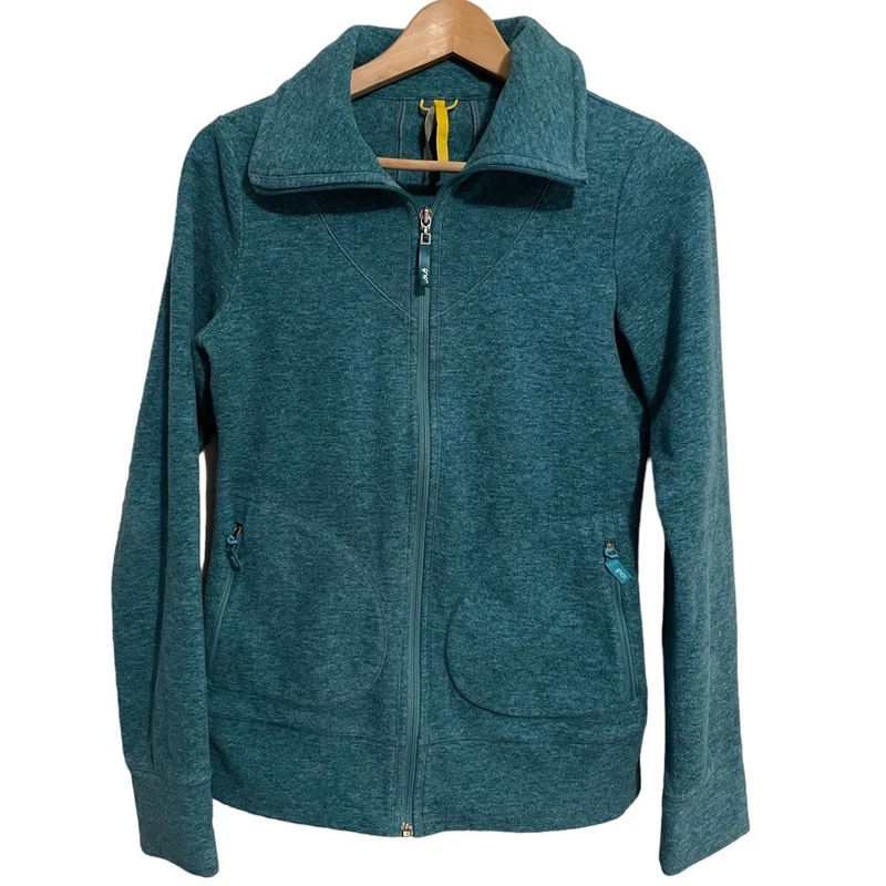 lole long sleeve full zip fleece front pockets jacket