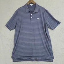 Peter Millar Mens XL Summer Comfort Striped Polo Golf Shirt Short Sleeve 6CT