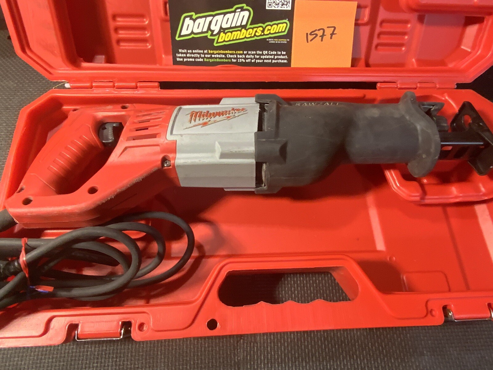 Milwaukee Sawzall Recip Saw Kit with case used lot 1577 45242195930 eBay