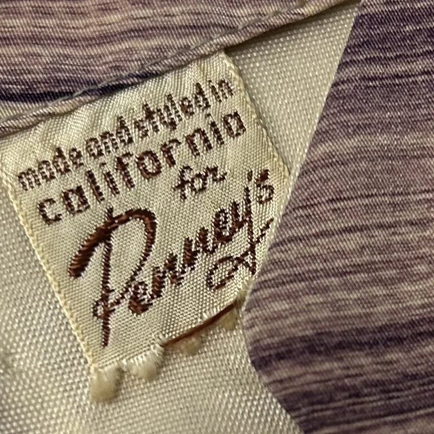 Corbata Columpio Vintage Años 40 Pintada a Mano Penney Seda CALIFORNIA SURFER Foto 3 de 4