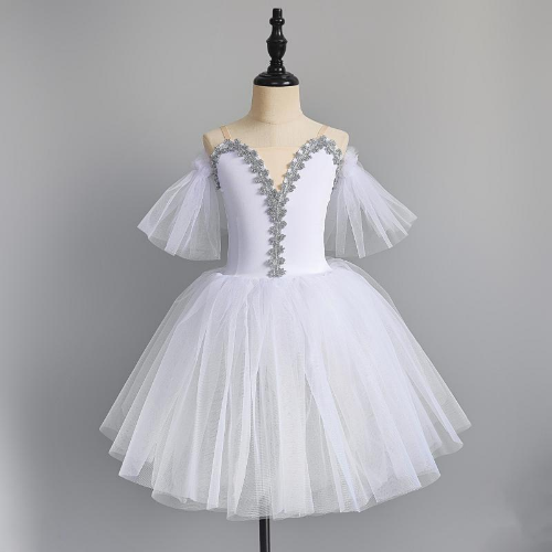 White Ballet Tutu Skirt Ballet Costumes Girls Professional Dance Skirt Ballerina - Picture 11 of 19