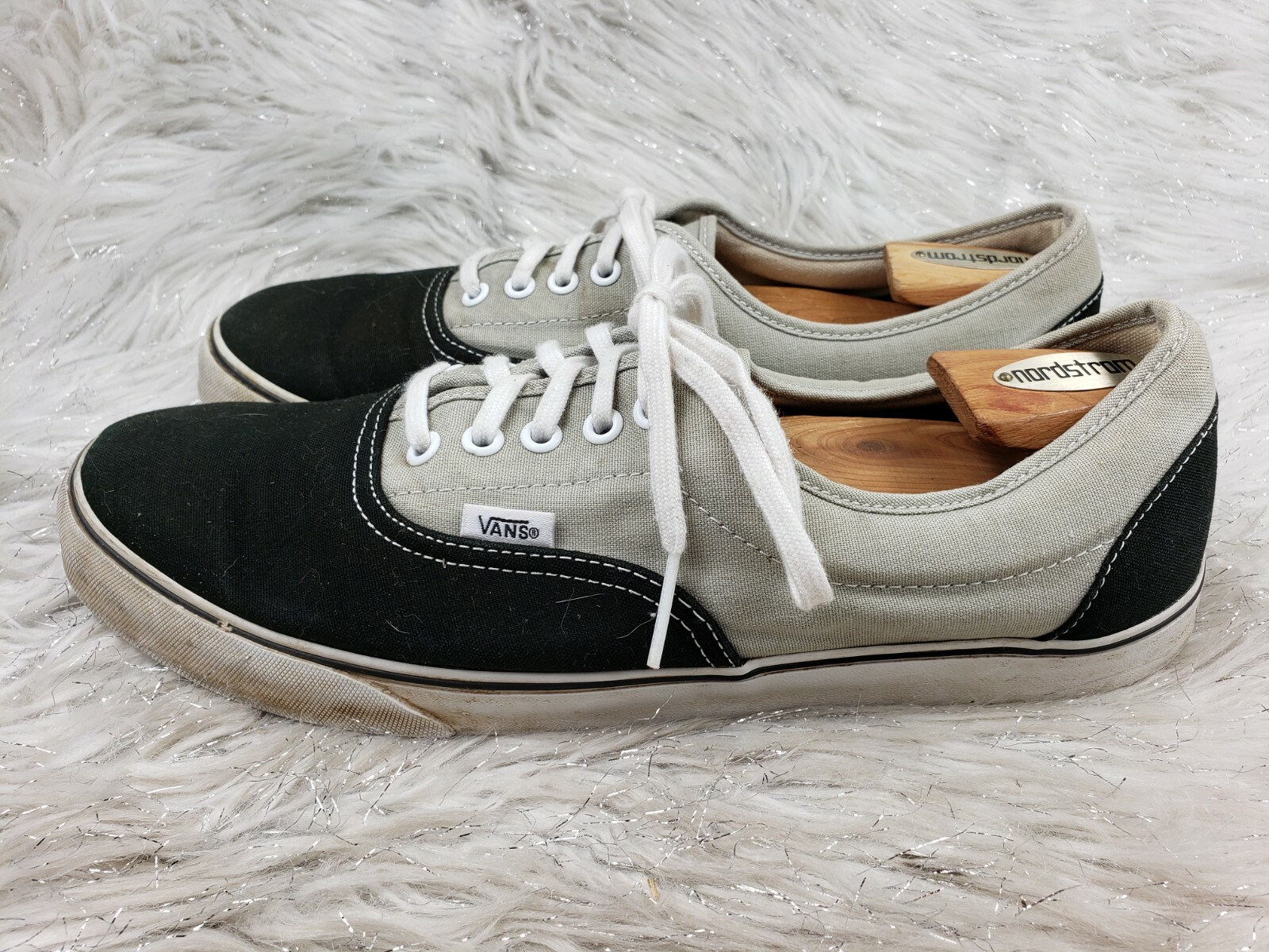 VANS Off The Wall Gray Black Skate Shoes Size 12