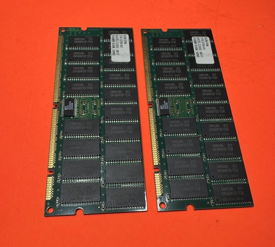 X7039A 512MB Kit - 2x 370-3799 256MB DIMMs - TESTED Sun Ultra 10 Workstation - Image 3 of 4