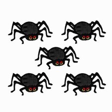 Spiders Patches (5-Pack) Halloween Embroidered Iron On Patch Appliques