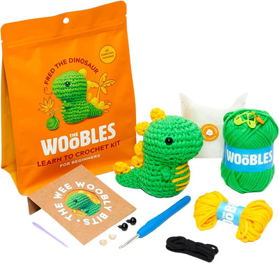 Beginners Crochet Kit with Easy Peasy Yarn as seen on Shark Tank - with Step-by-