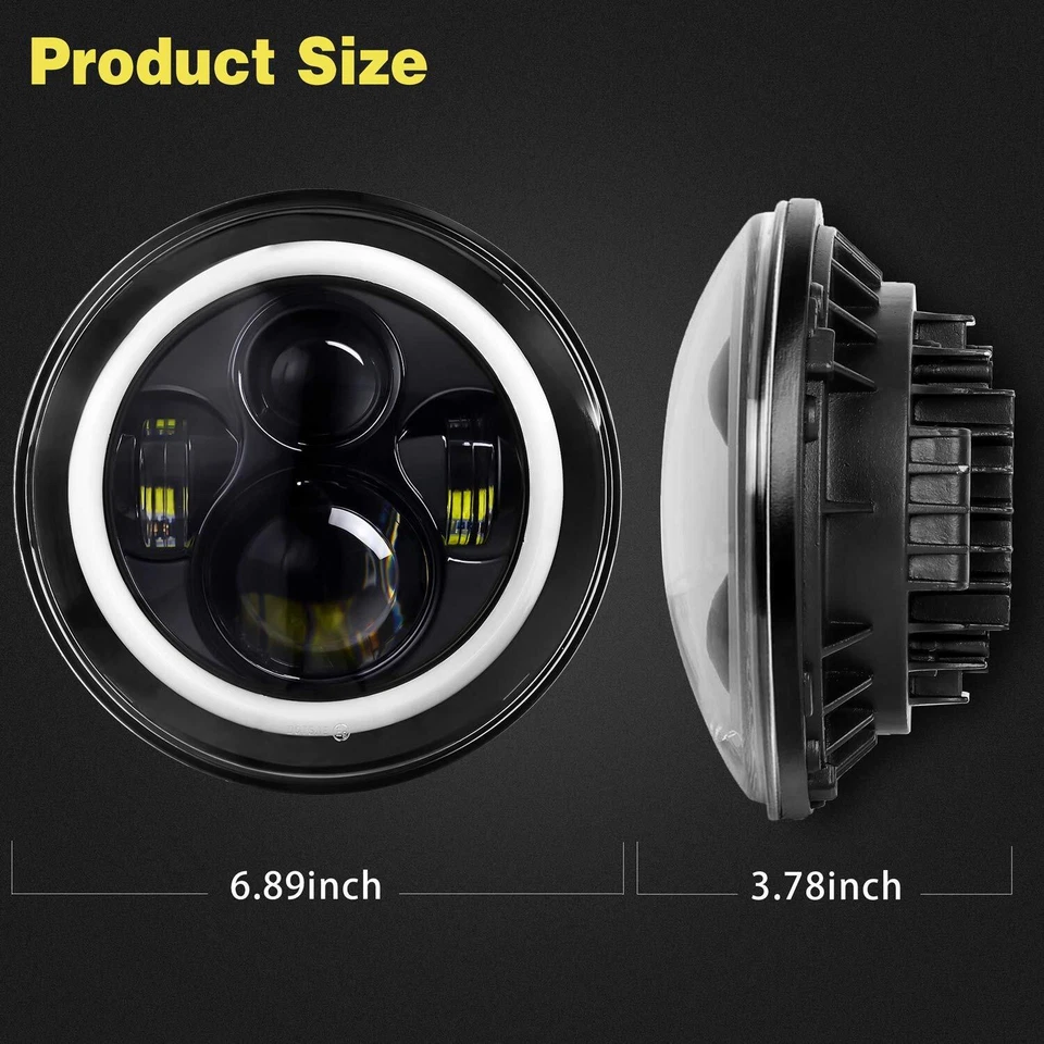 DOT 7 inch Motorcycle LED Headlight High Low for Suzuki Bandit 1200 2000-2005 - Image 2 of 4