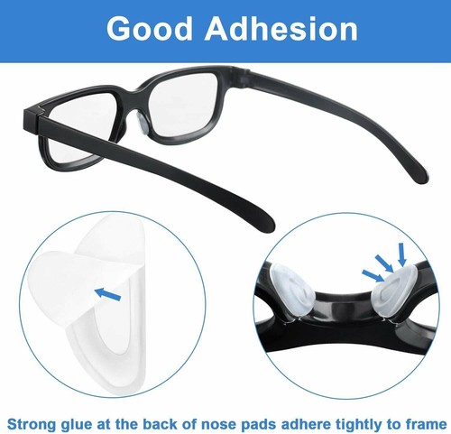 8 Pairs Glasses Non-slip Nose Pad Soft Silicone Adhesive Glasses Thin Nose Pad - Picture 5 of 16