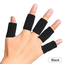 TRIXES Finger Protectors x10 Black Stretchy NEW Protector Sleeves For Arthritis
