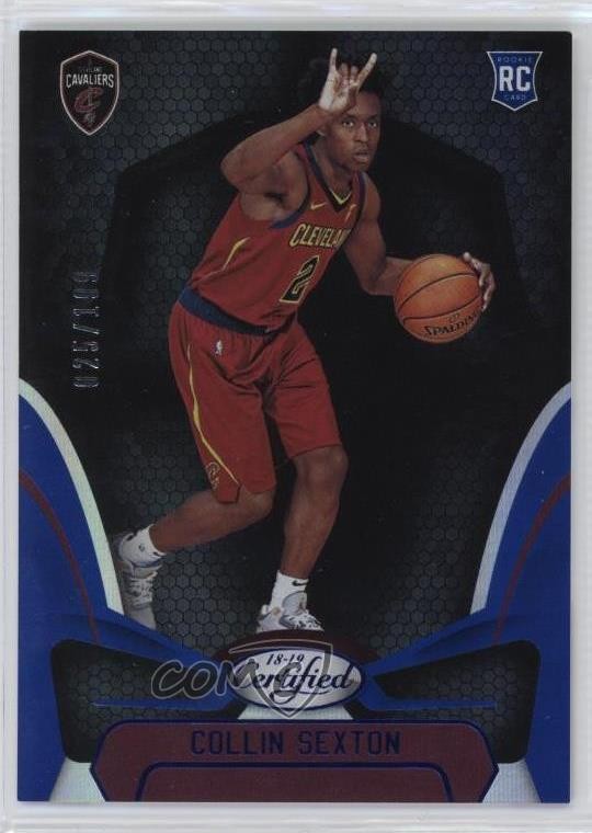 2018-19 Certified Mirror Blue 25/199 Collin Sexton #158 Rookie RC 10n9