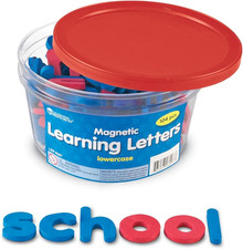 Magnetic Learning Letters -, 104 Pcs, Ages 3 ,Lowercase, Stick to Fridge,Back to
