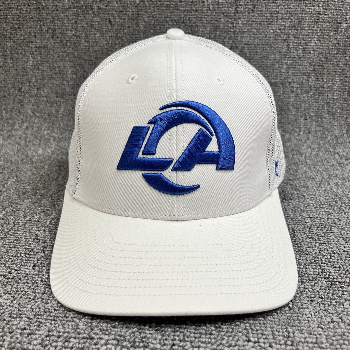 '47 Brand Los Angeles Rams Contender Stretch Fit Trucker Hat L-XL White NFL Cap