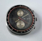 SEIKO 6138-0011 Automatic Chronograph Watch Vintage Mens UFO Black Dial 21 J