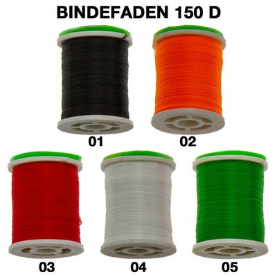 Bindefaden 150 D / 250yds=228m, 5 intensive Farben zur Auswahl