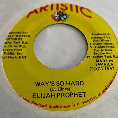 Elijah Prophet - Way's So Hard Reggae 7'' Schallplatte 10677