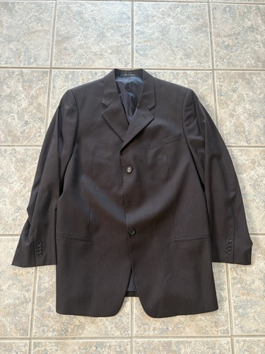 Giorgio Armani Collezioni Brown Wool Linen 3-Button Blazer Made in Italy Men 42L