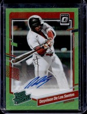 2023 Donruss Optic Deyvison De Los Santos Lime Green Rated Prospect Auto #/25