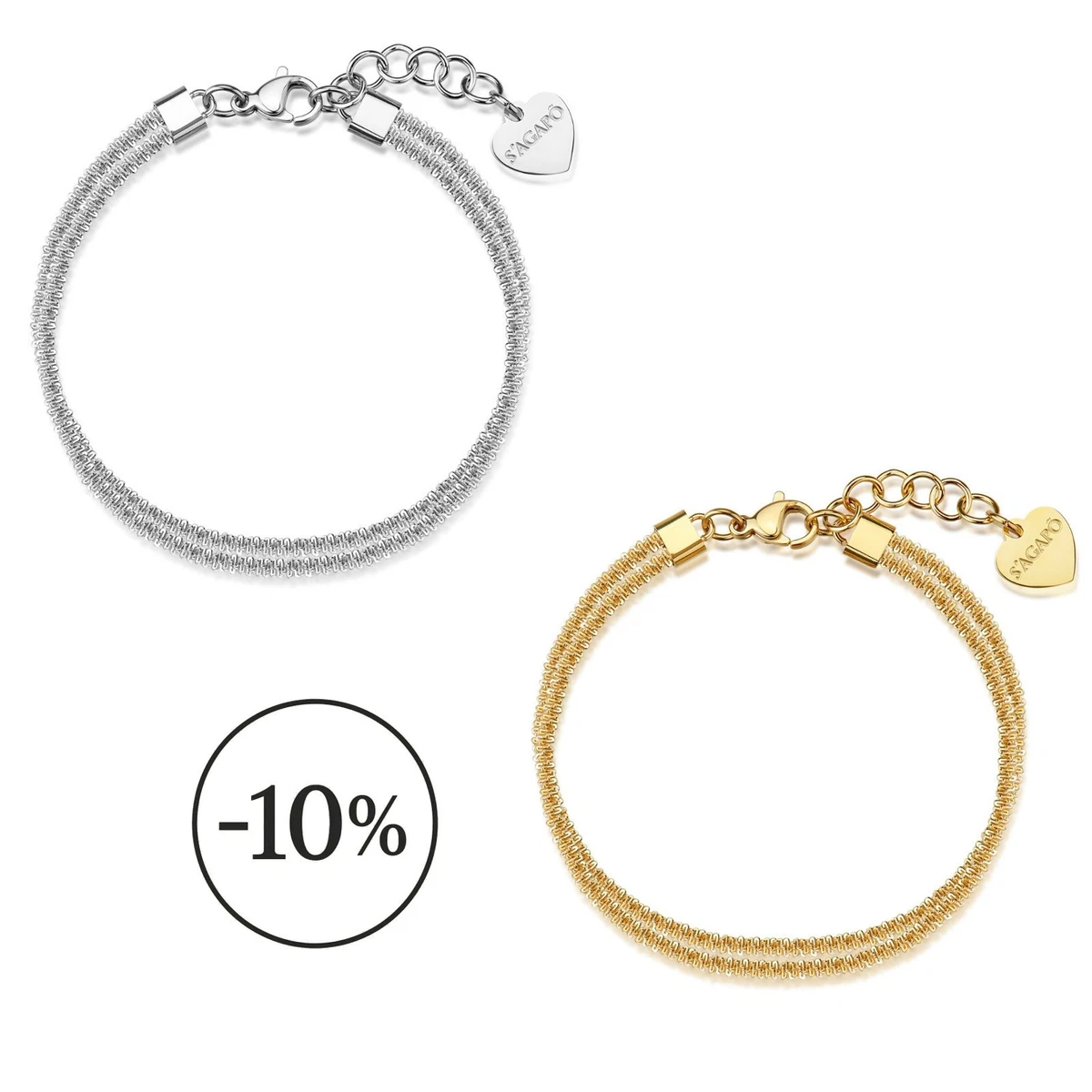 7 Pezzi Braccialetti A Catena Boemi Per Donna - Acciaio Inossidabile Con Ciondoli CZ Regolabili, Oro, Impilabili, Regalo Per Ragazze - 2