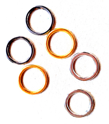 4 geschlossene Ringe Metall für Sport, Top- Bikini BH-Träger Farb- Größenauswahl