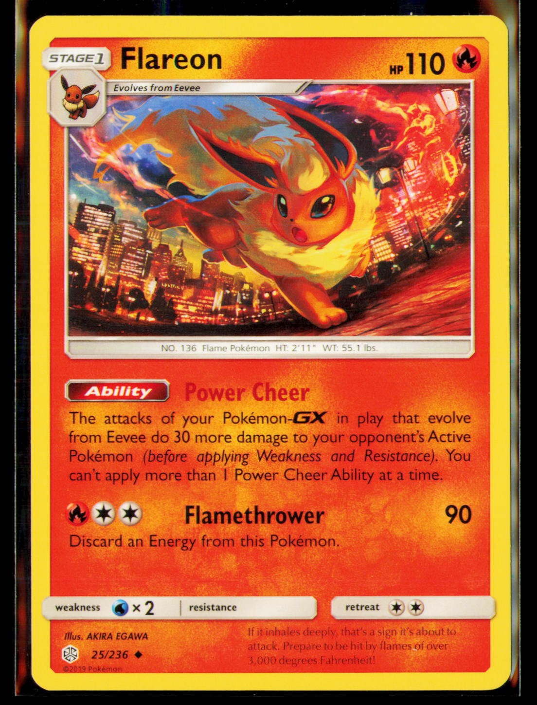 Flareon Uncommon SM - Cosmic Eclipse 25/236 NM