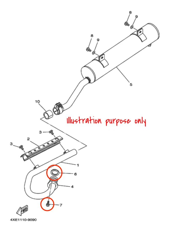 Juego de reparación de juntas de colector de escape Yamaha YFM250 Beartracker / Big Bear / Bruin Foto 2 de 2