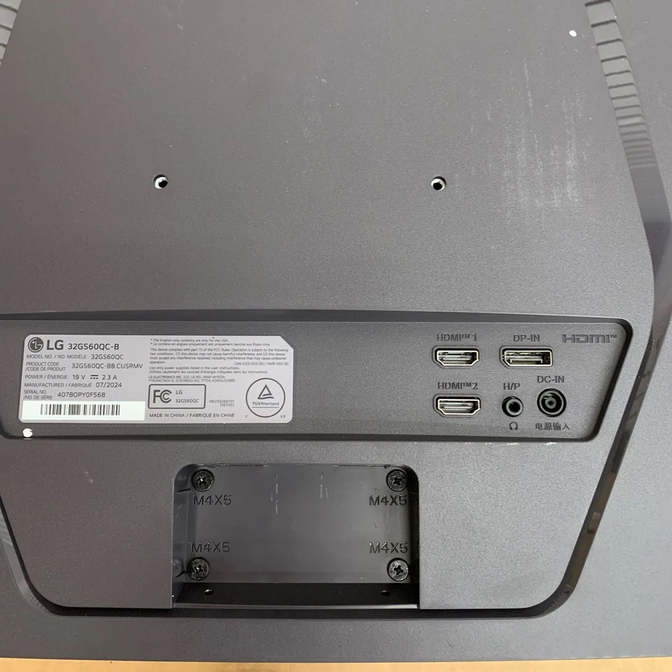 LG Ultragear 32inch QHD 2560x1440 180Hz 1ms 32GS60QC-B Curved Monitor - READ - Image 4 of 4