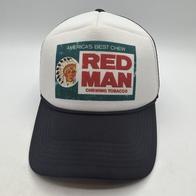 Red Man Hat Trucker Foam Mesh Chewing Tobacco Cap OSFM Snapback Adjustable