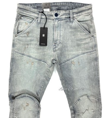 G-Star Raw 3D Zip Knee Skinny Jeans Elto Light Blue Jeans Stretch Mens 32x34