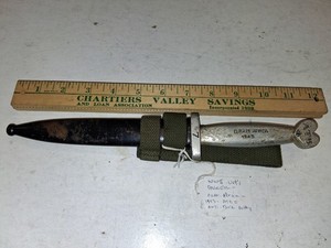 WWII Trench Art Theater Knife Oran North Africa 1943 Anti Tank Battery ATB