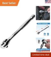 Durable 3/8 Ratchet Wrench with Ergonomic Grip - Chrome Alloy Precision Tool
