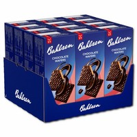 (23,97€/1Kg) Bahlsen Chocolate Wafers Edelherb, Kekse, 12 Packungen Je 97G