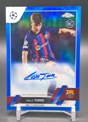 2022-23 Topps UEFA UCC - Auto Pablo Torre RC /150 Blue Barcelona