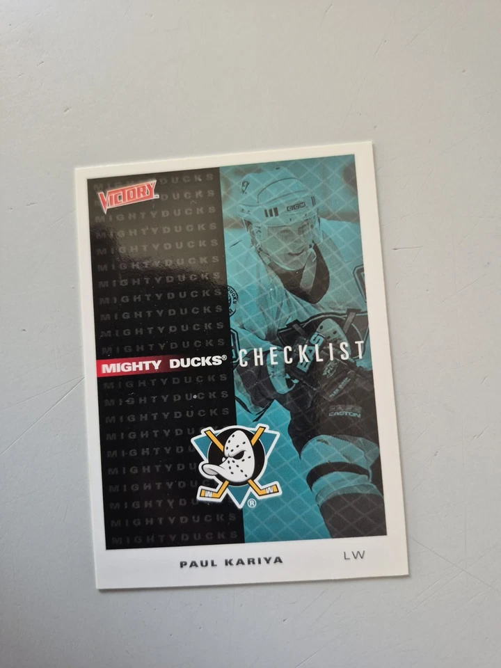 1999-00 Victory Paul Kariya Checklist #1 Mighty Ducks - Photo 1/1