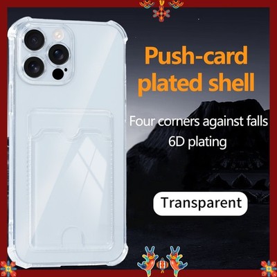 Clear Card Slot Wallet Back Case For iPhone 16 Pr oMax 16 E 15 14 13/Case/ New 