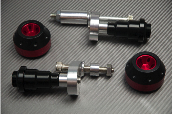 Roulettes de protection rouge pour Triumph Tiger 800 de 2015 à 2019