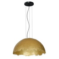 Pendelleuchte Esstisch Stoff In Gold Ø60 Cm E27 Elegant Xxl HäNgelampe Esszimmer