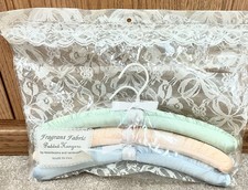 Vintage Padded Clothes Hangers Satin Fragrant, Lingerie Boudoir Colors, USA