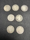 Barber Silver Dime 10C Lot of 7 (0.9 Fine) Mixed Dates