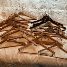 16 Wood Hangers Branded/Unbranded USA MADE LL Bean Macy s Saks Brooks Bros.