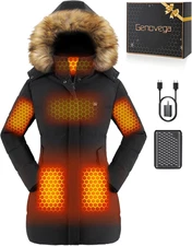 Graphene Women Heated Jacket 12V Fast Charge 18400Mah Large Capacity Warm