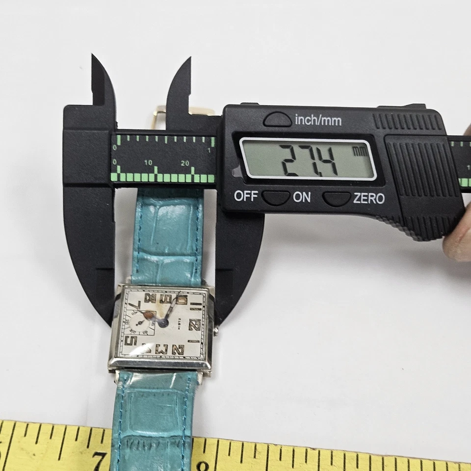 Reloj Pulsera Hombre Raro Antiguo 1921 Elgin 7 Joyas Grado 431 EE. UU. Piezas/Reparación Foto 3 de 4